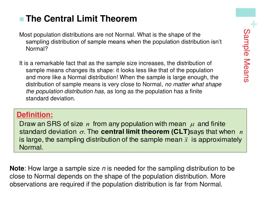 the central limit theorem