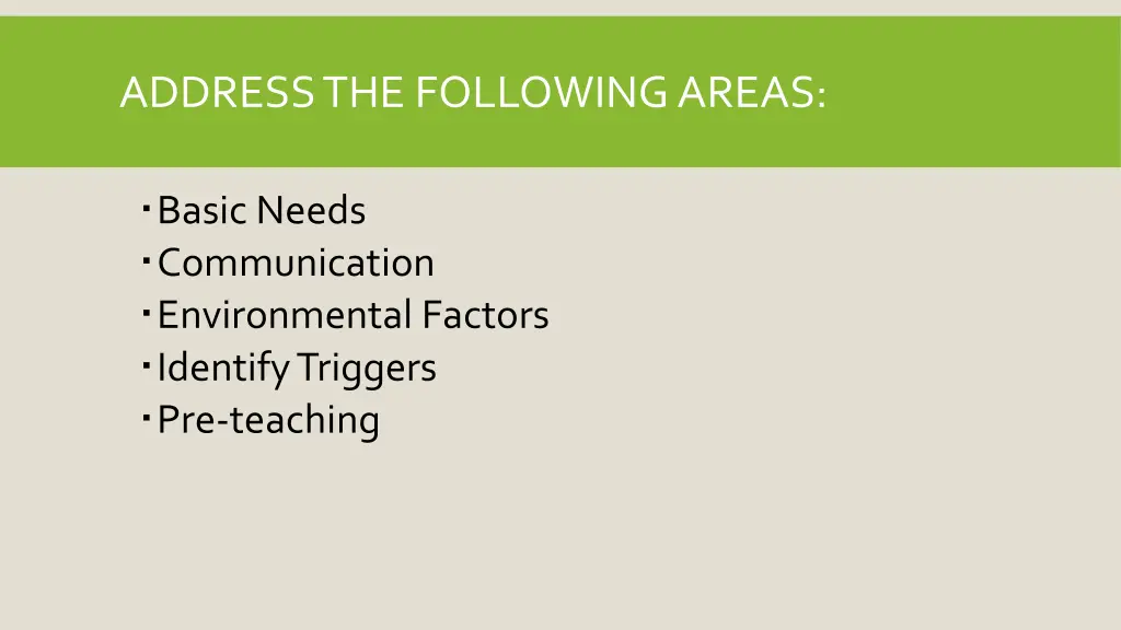 address the following areas