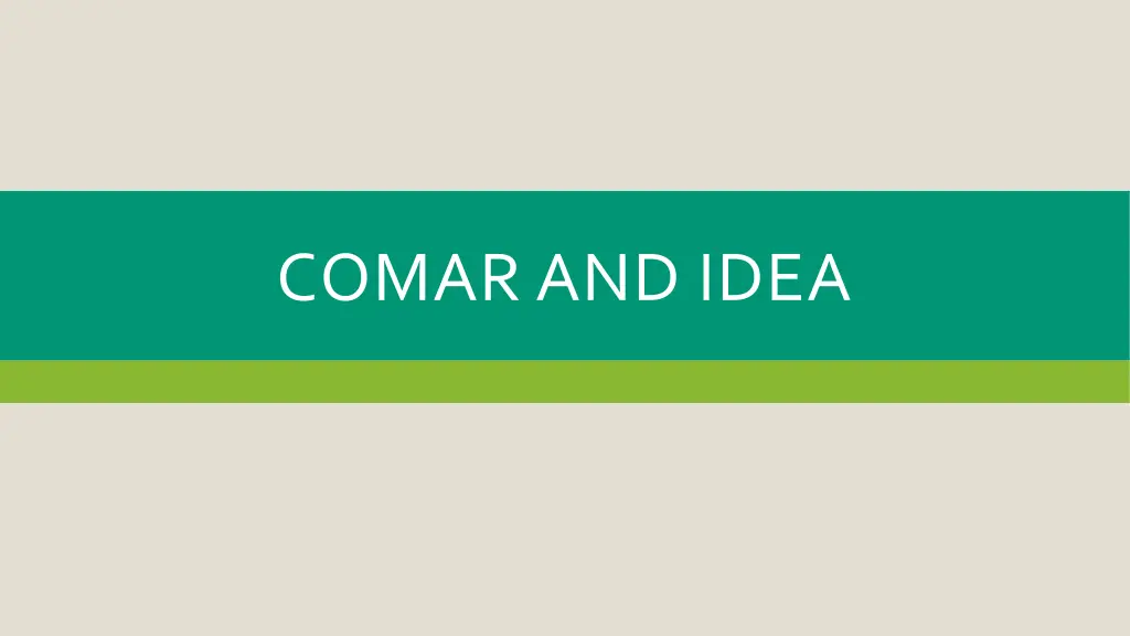comar and idea