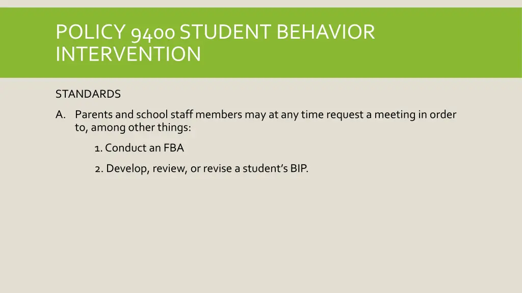 policy 9400 student behavior intervention 1