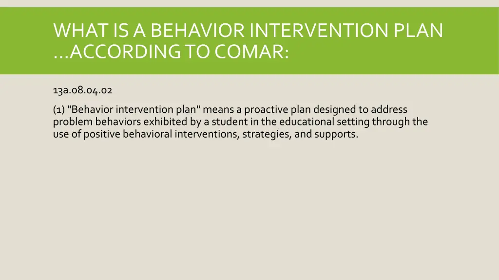what is a behavior intervention plan according