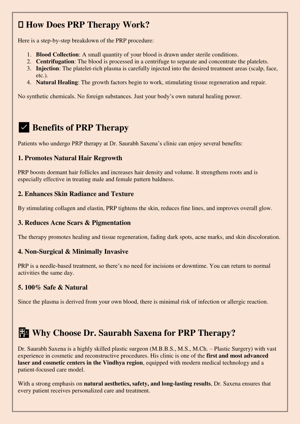 how does prp therapy work