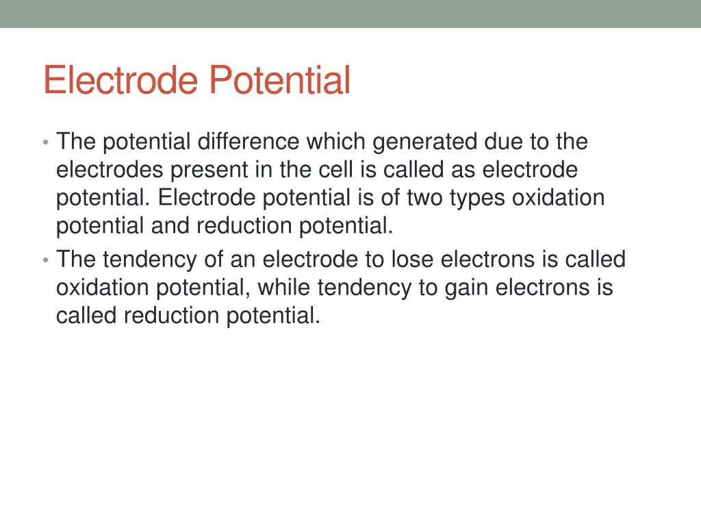 electrode potential