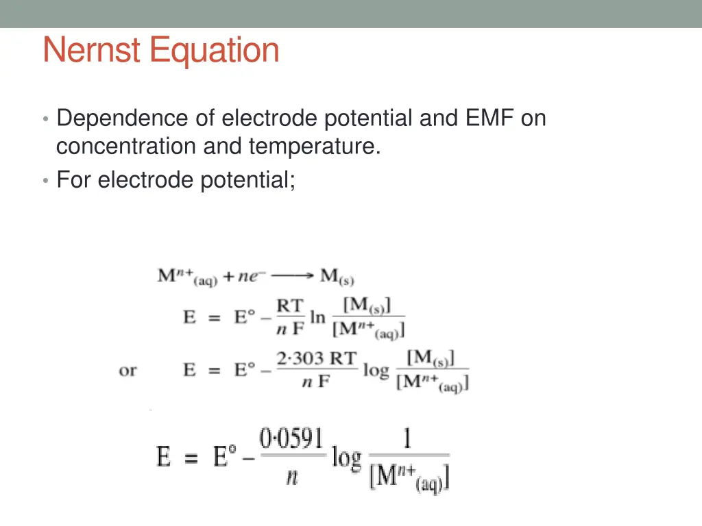 nernst equation