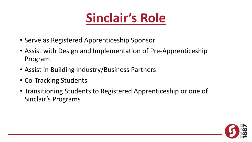 sinclair s role