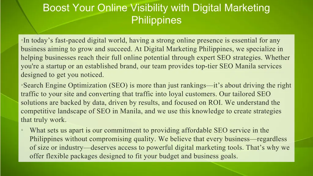 boost your online visibility with digital