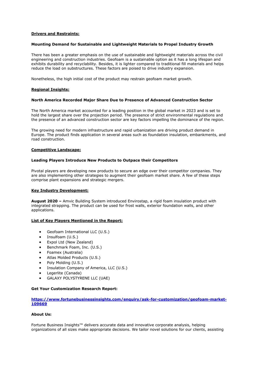 drivers and restraints