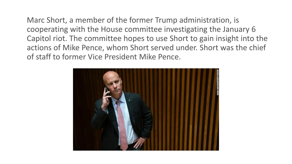 marc short a member of the former trump