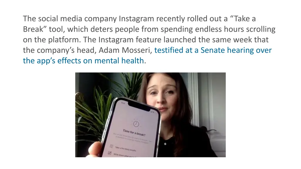 the social media company instagram recently