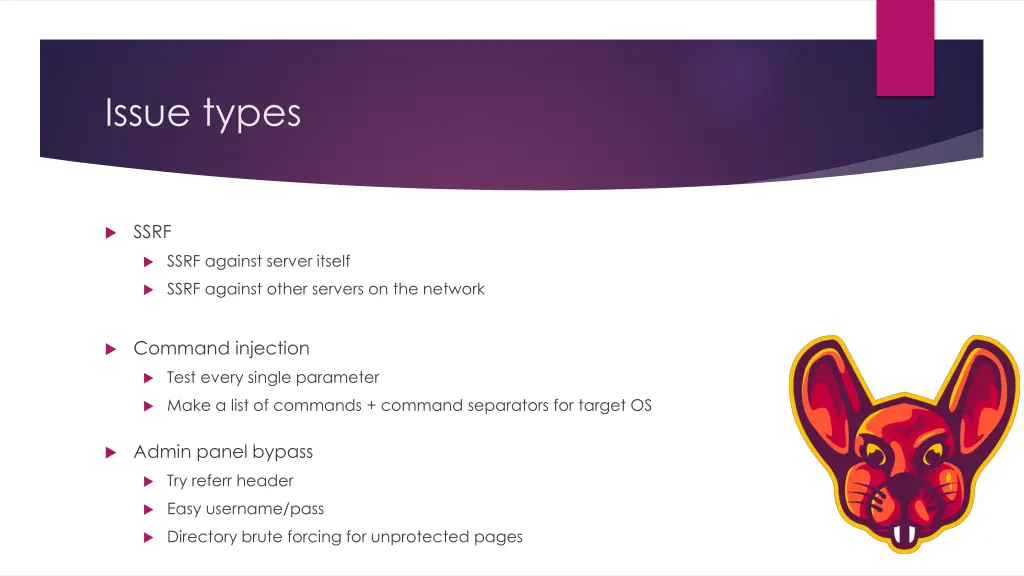 issue types 10