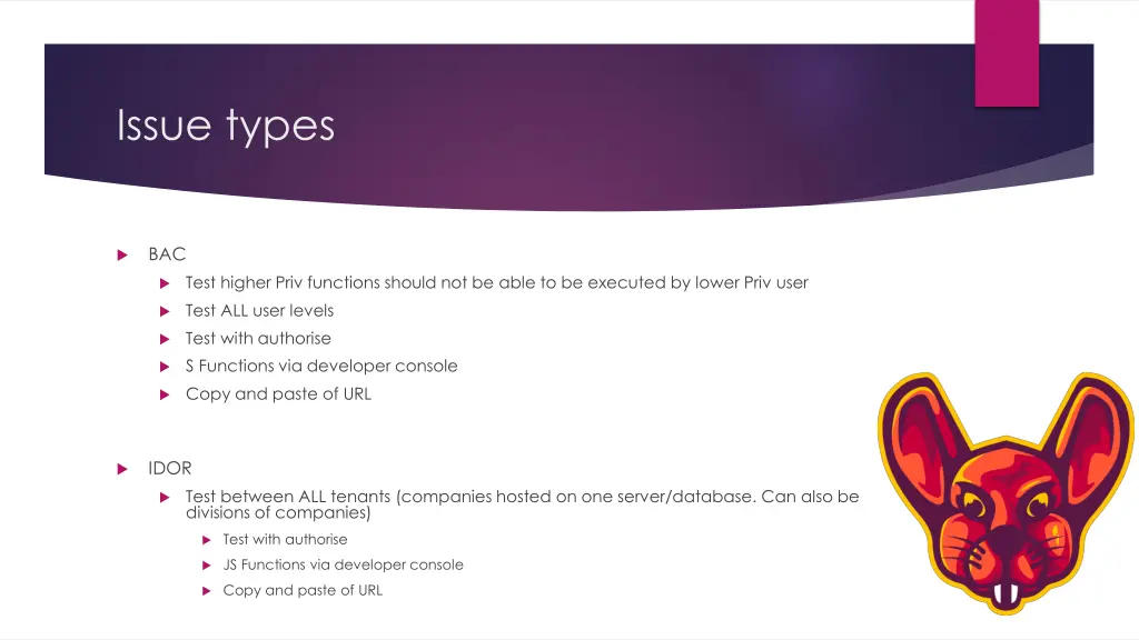issue types 4