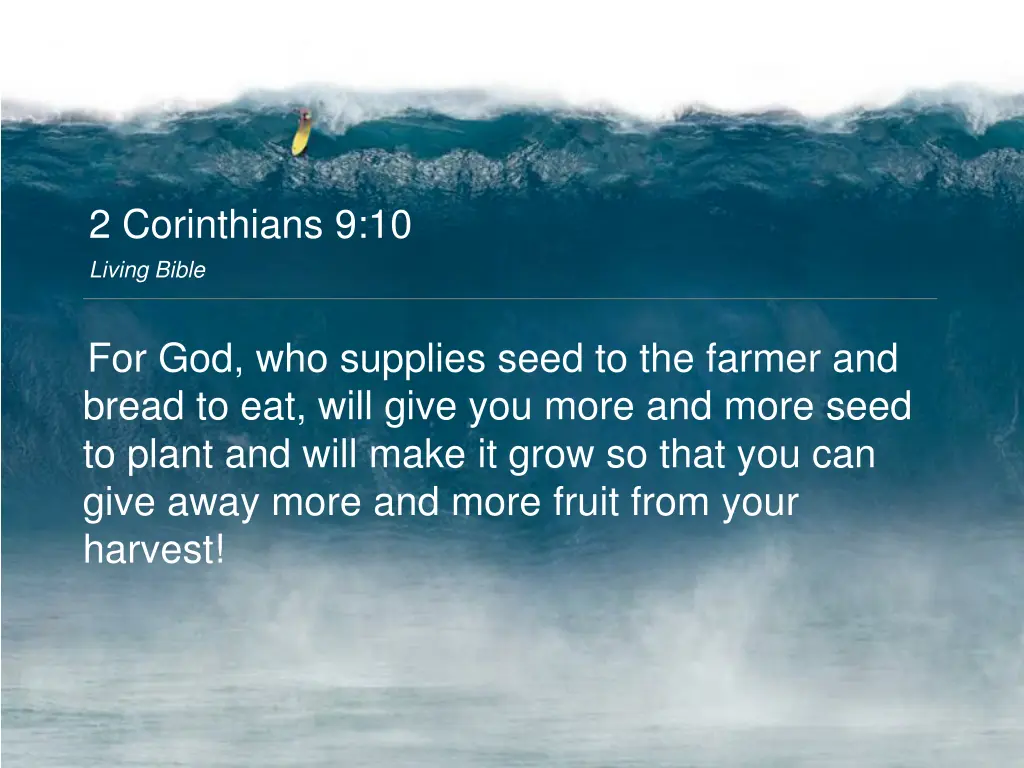 2 corinthians 9 10 living bible