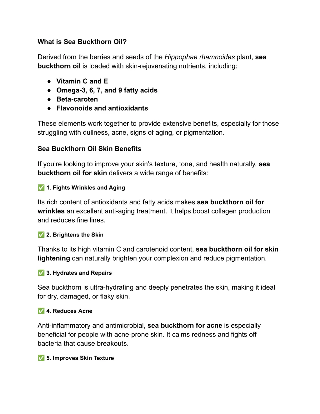 what is sea buckthorn oil