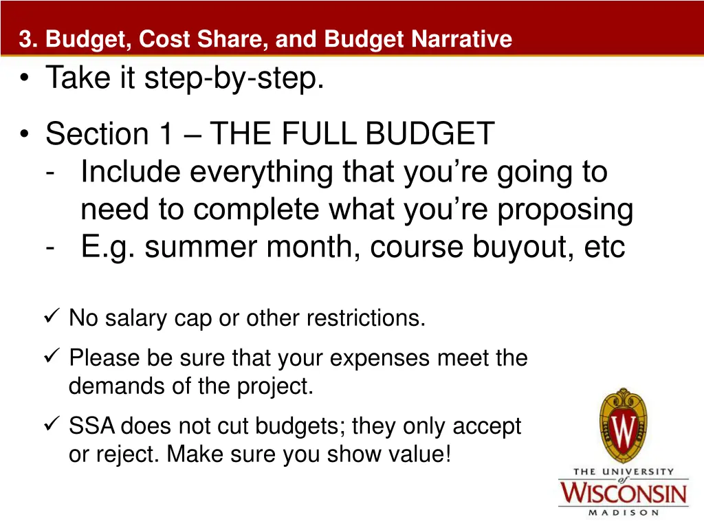 3 budget cost share and budget narrative take