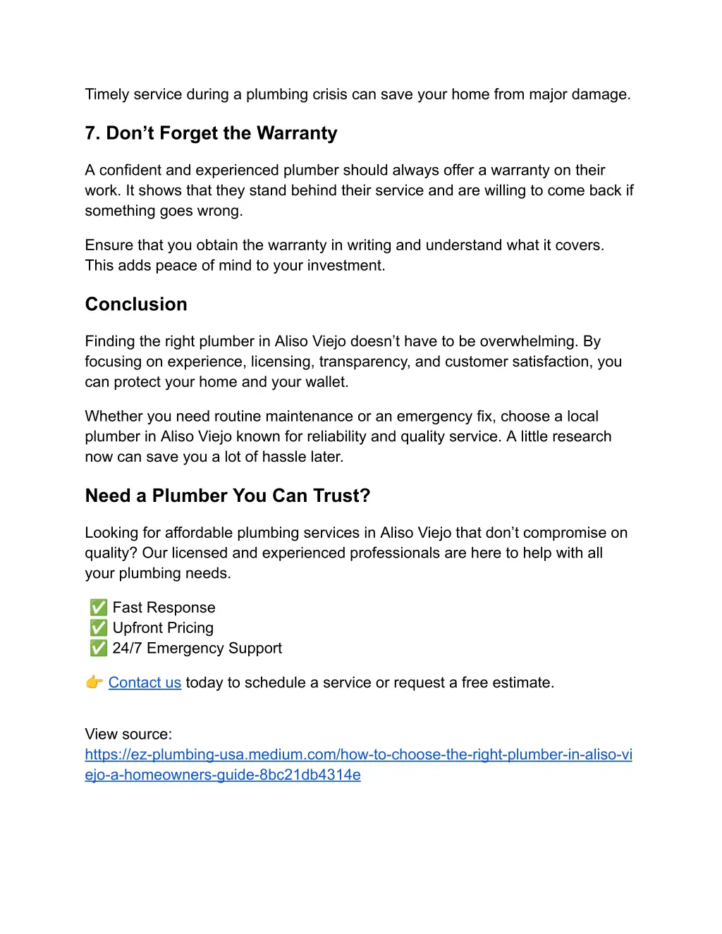 timely service during a plumbing crisis can save