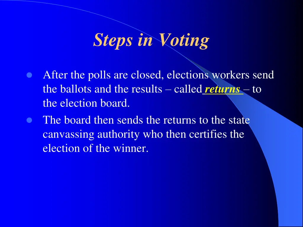 steps in voting 3