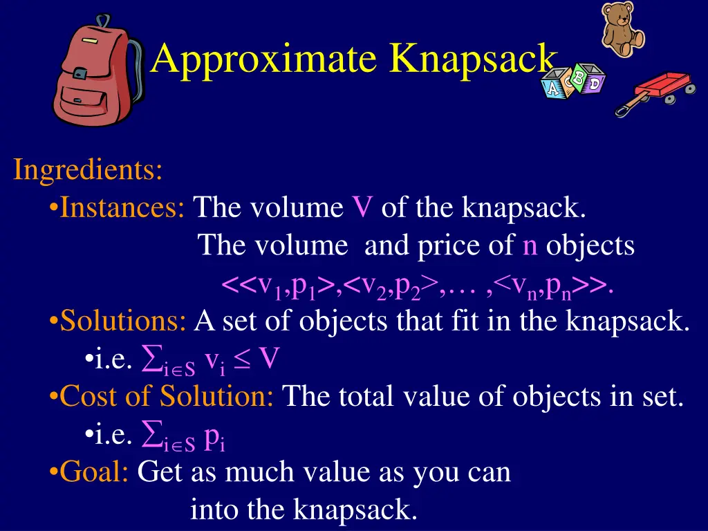 approximate knapsack 1