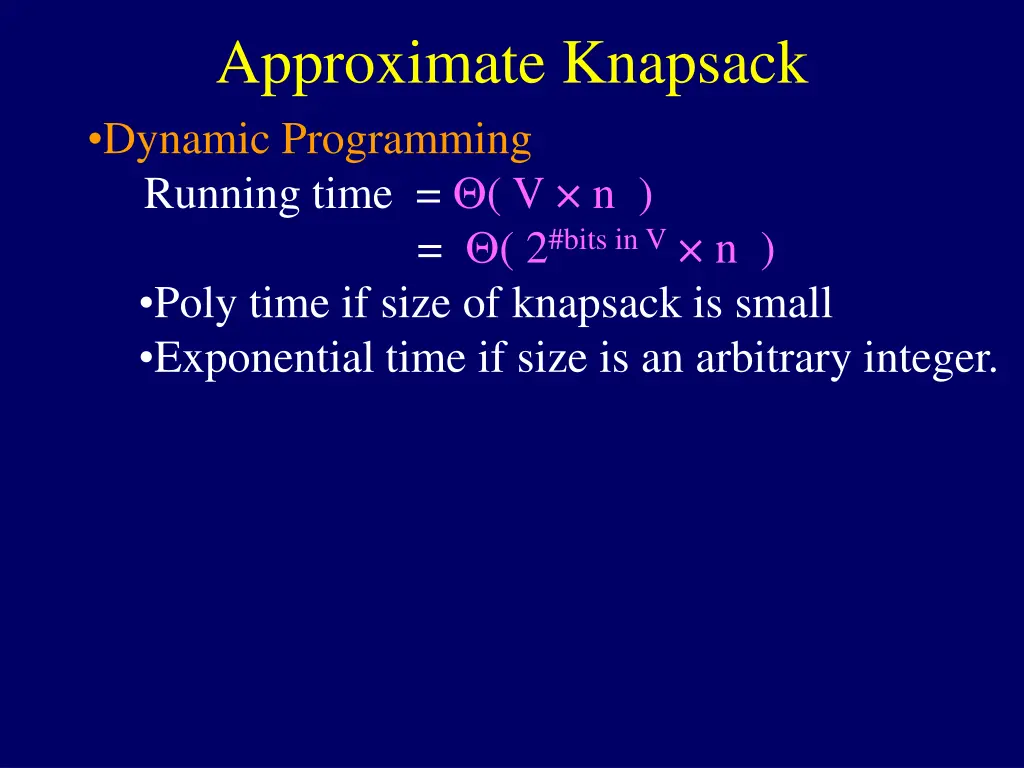 approximate knapsack 2
