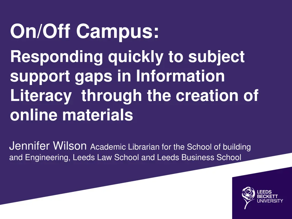 on off campus responding quickly to subject