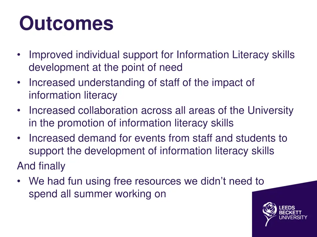 outcomes