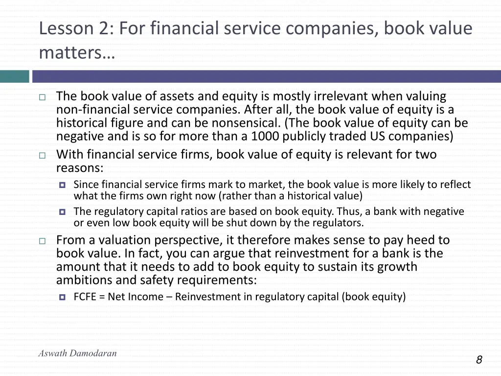 lesson 2 for financial service companies book