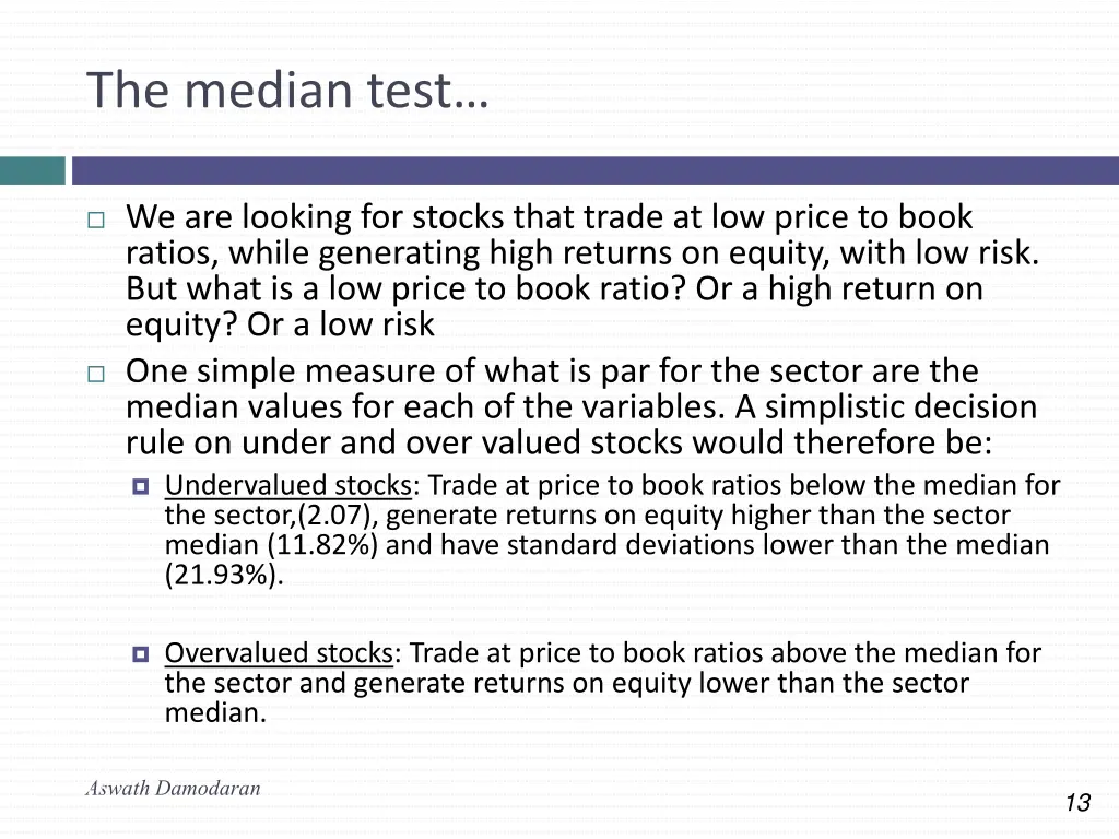 the median test