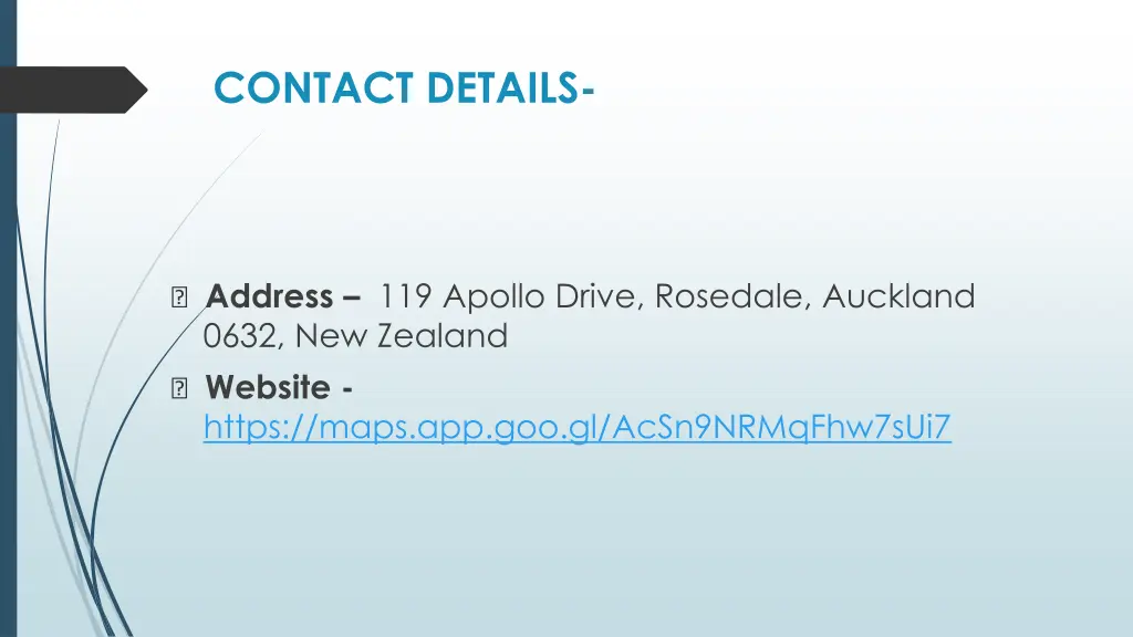contact details