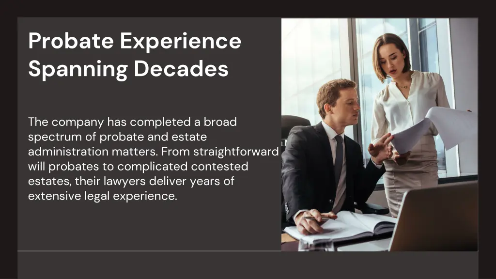 probate experience spanning decades