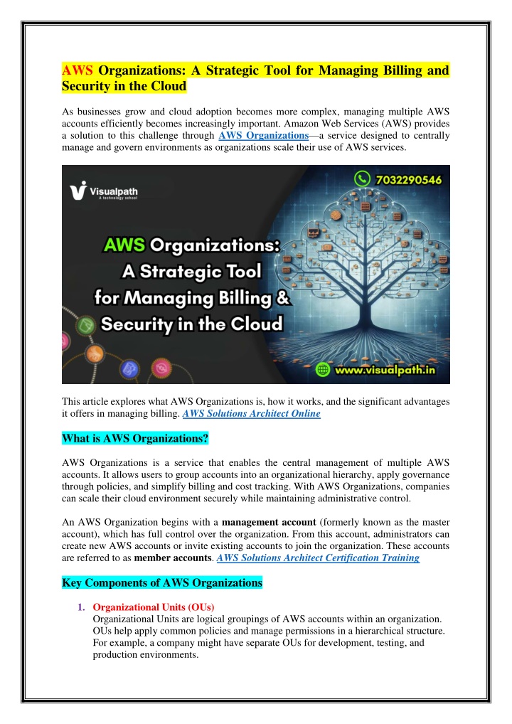 aws organizations a strategic tool for managing