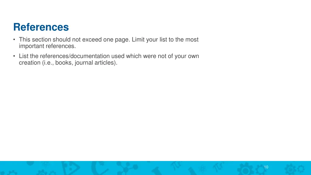 references this section should not exceed