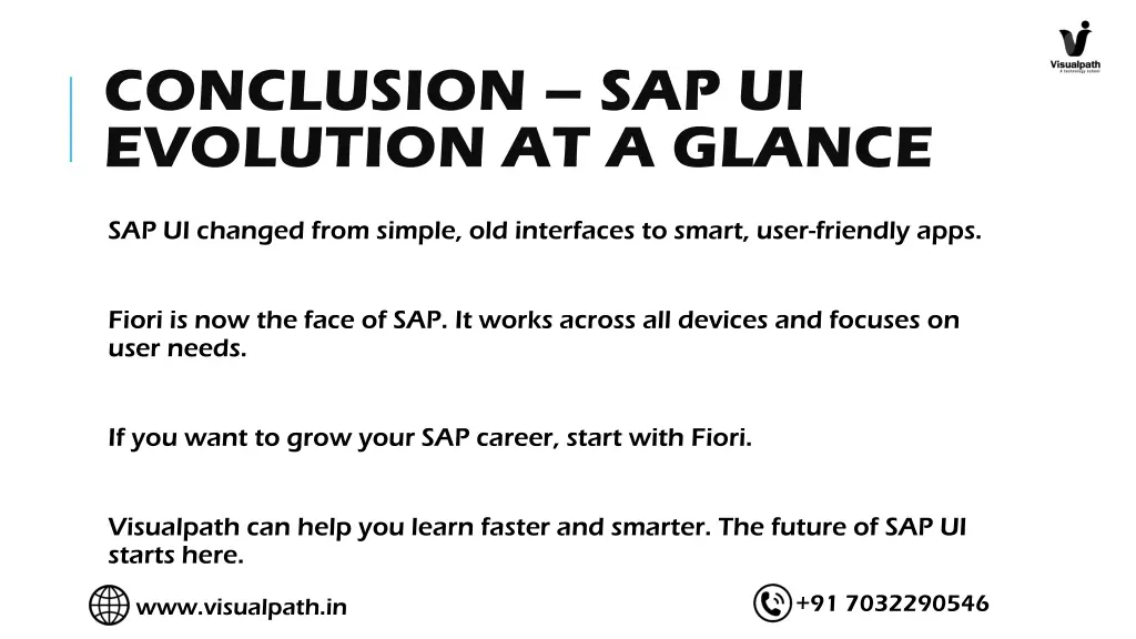 conclusion sap ui evolution at a glance