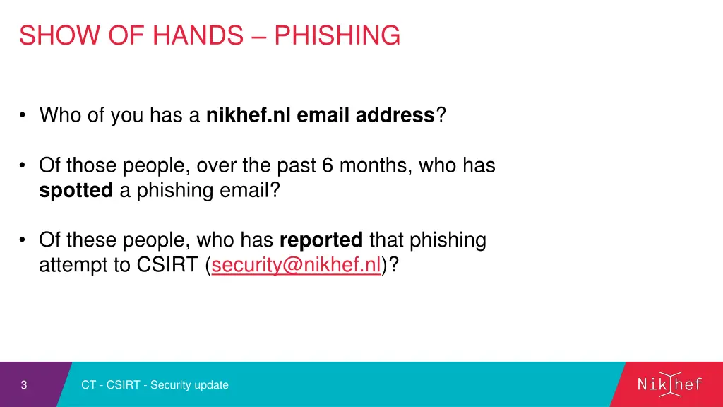 show of hands phishing