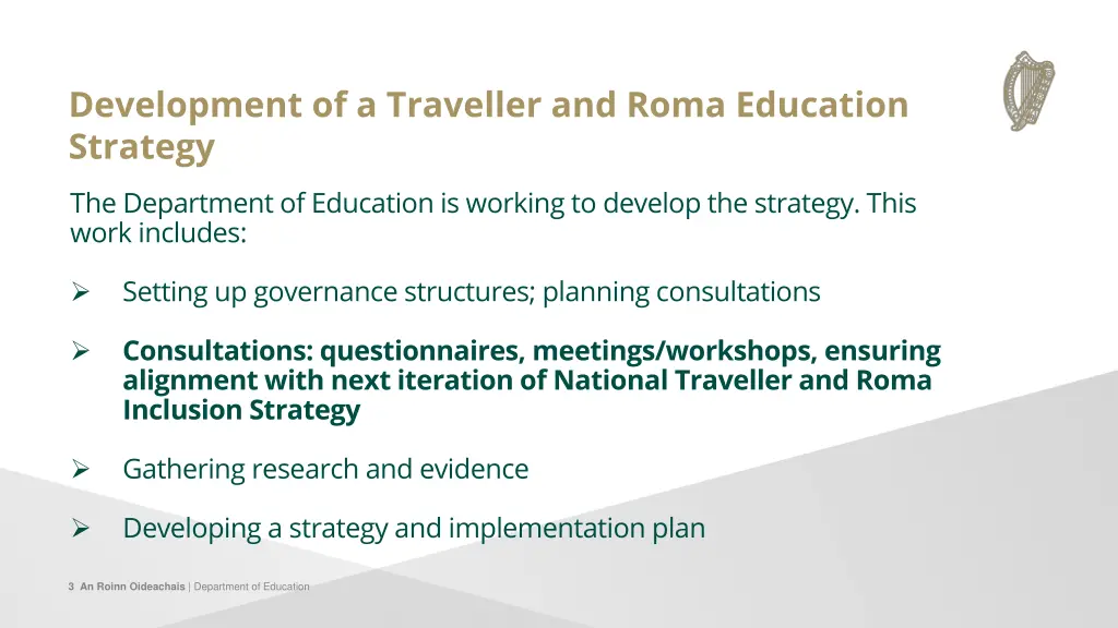 development of a traveller and roma education