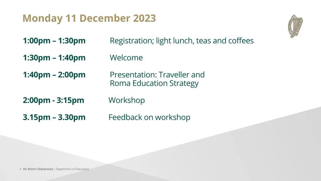 monday 11 december 2023
