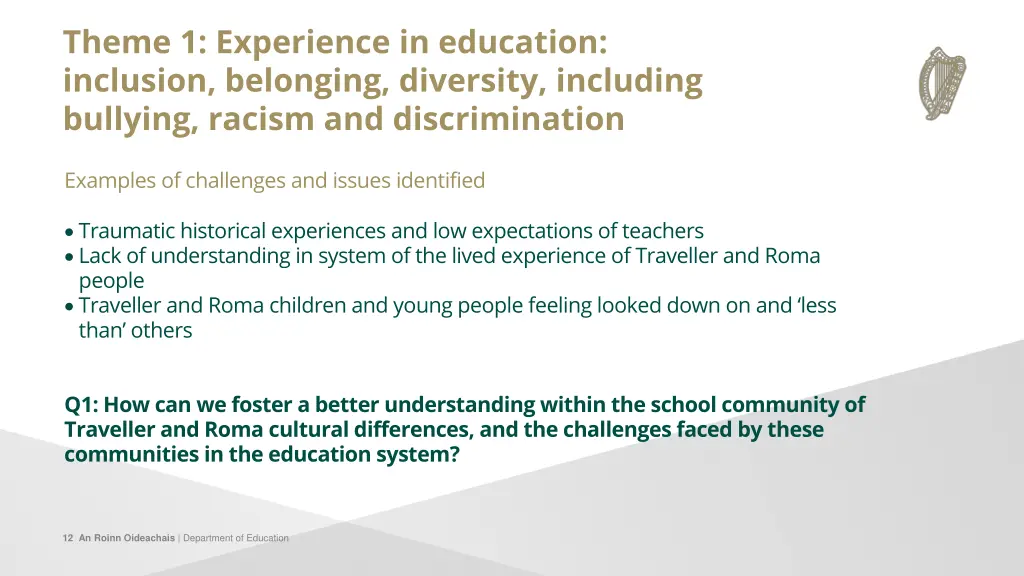 theme 1 experience in education inclusion