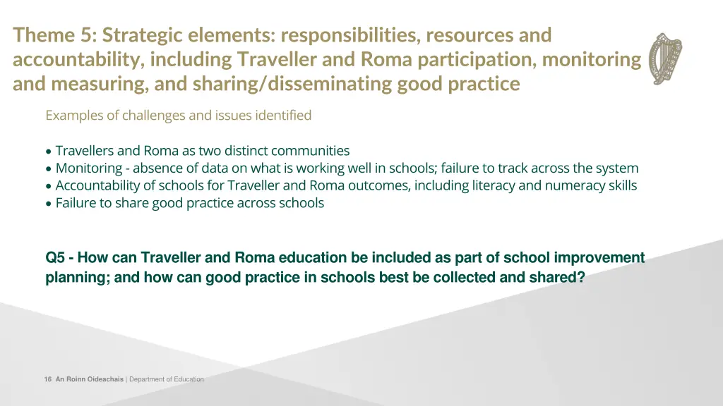 theme 5 strategic elements responsibilities