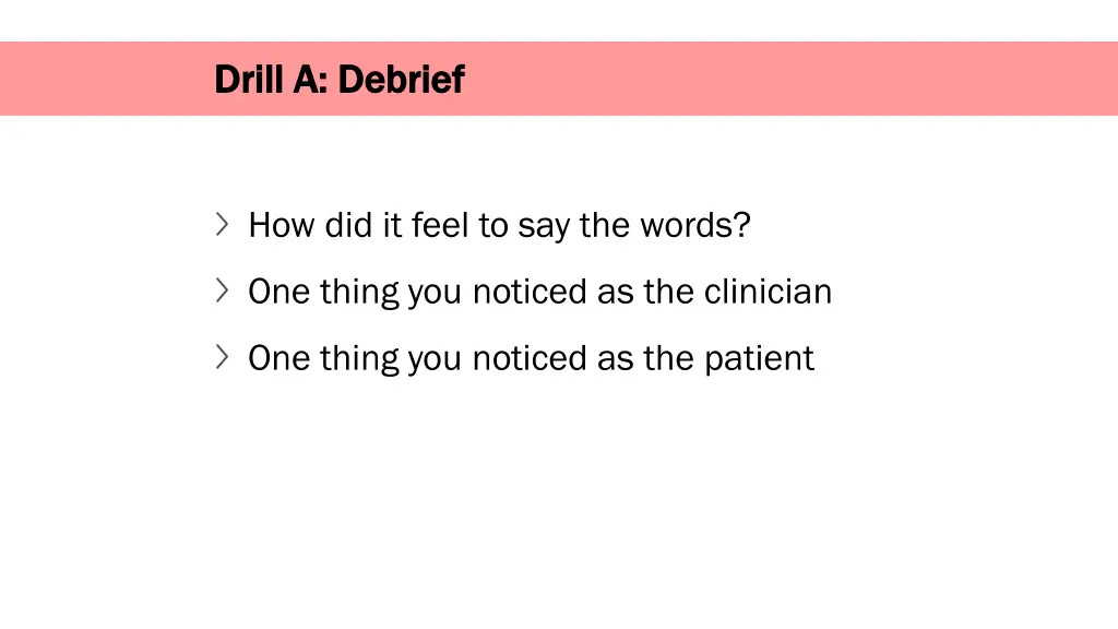 drill a debrief drill a debrief