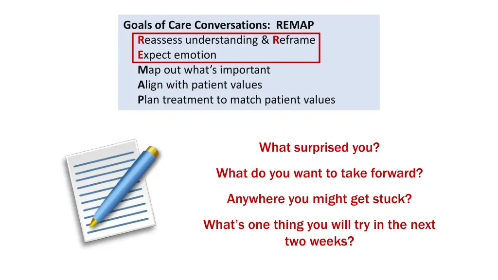 goals of care conversations remap r eassess