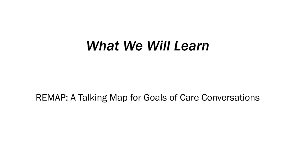 what we will learn