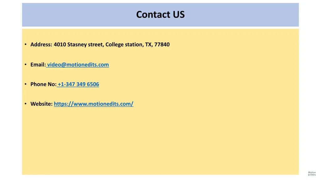 contact us