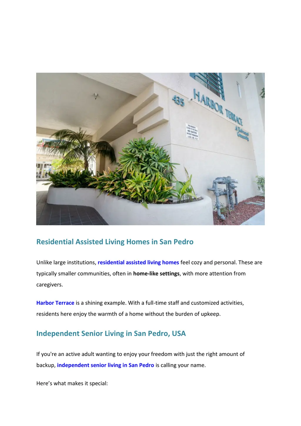 residential assisted living homes in san pedro