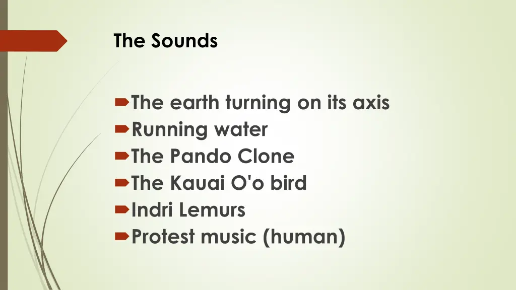 the sounds