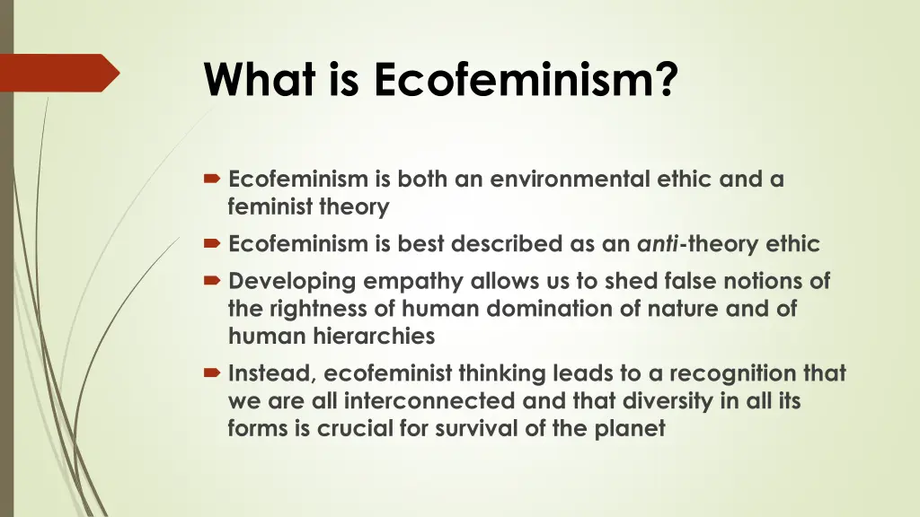 what is ecofeminism