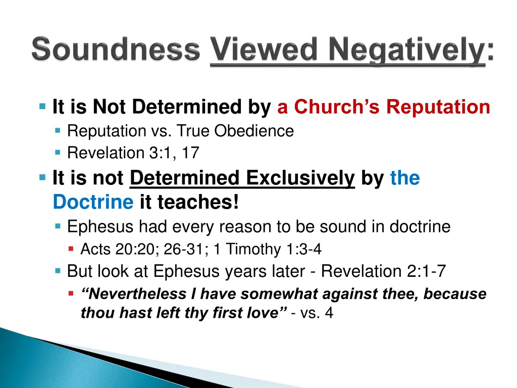 it is not determined by a church s reputation
