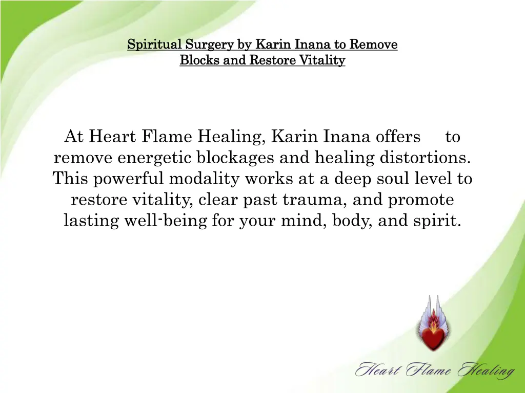 spiritual surgery by karin spiritual surgery