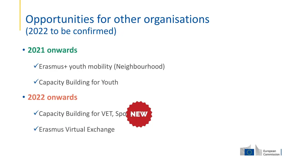 opportunities for other organisations 2022