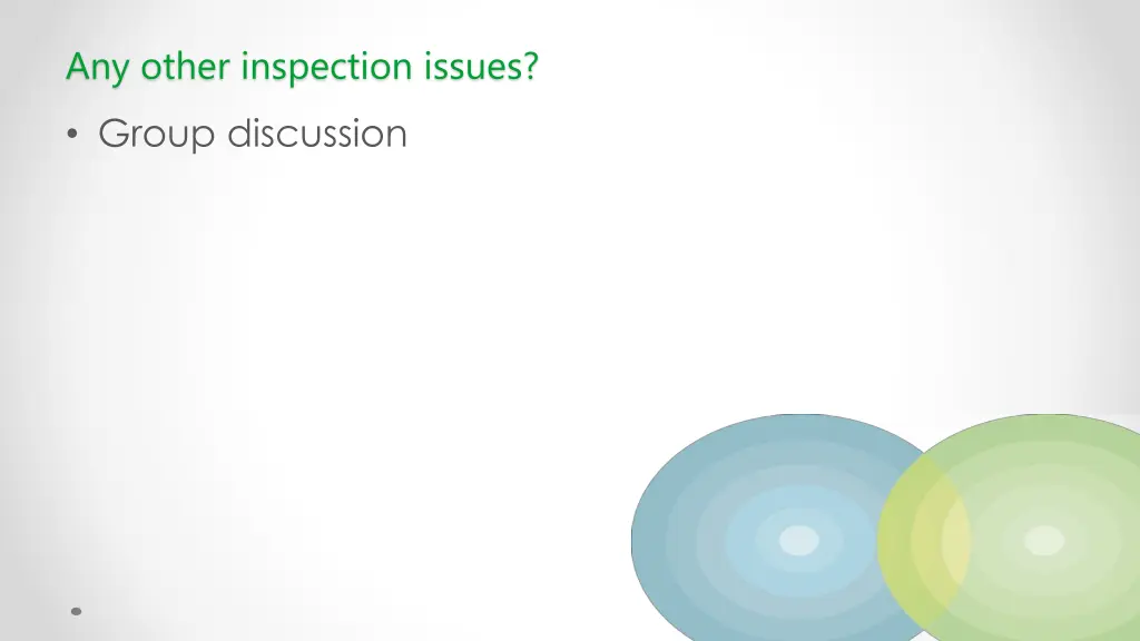 any other inspection issues