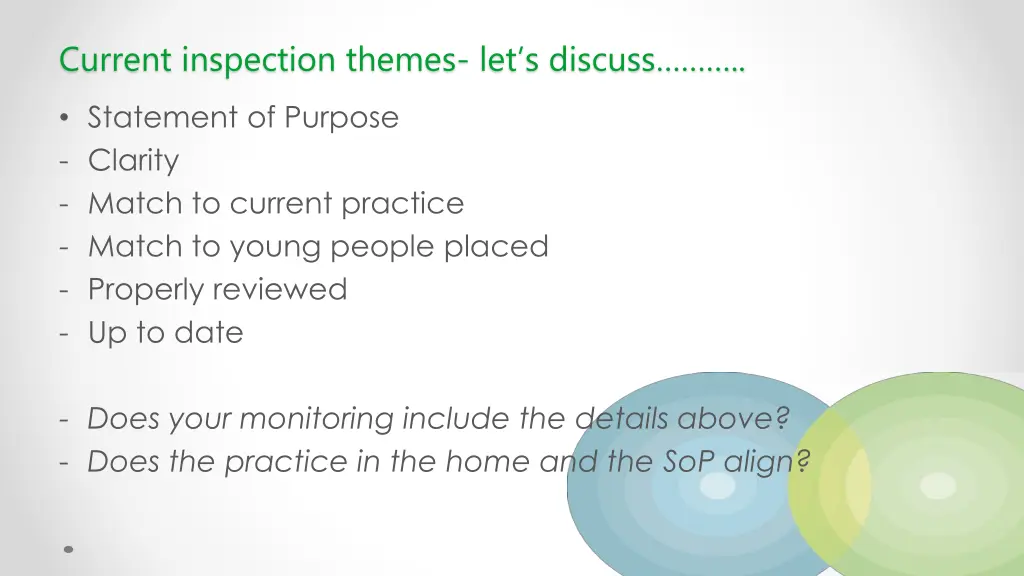 current inspection themes let s discuss