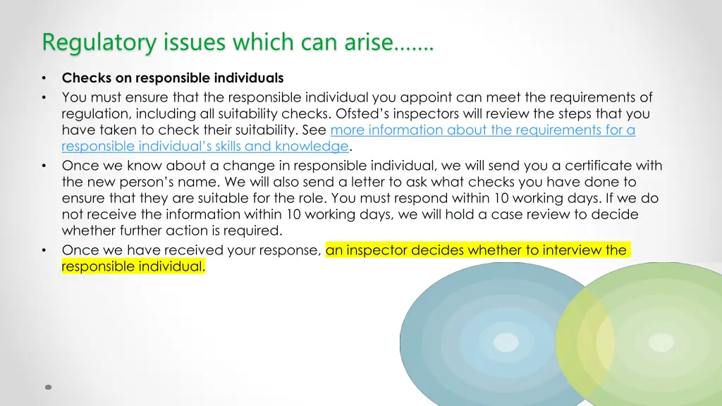 regulatory issues which can arise 2