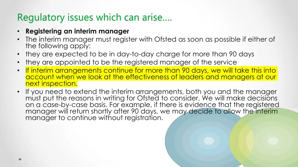 regulatory issues which can arise